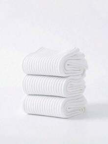 12 Pairs Unisex Black & White Striped Breathable Moisture Wicking All-Match Daily Versatile Socks, Fall - 均碼 - 查看 7