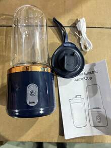 1pc Portable 2-In-1 Blender & Juicer, Dual Cup Design, Stainless Steel Blades, USB Rechargeable, Easy To Clean, Suitable For Making Smoothies, Ice Cubes, Kitchen Appliance, Outdoor Use, Perfect Gift For Valentine's Day & Mother's Day, Fruit Blending, Modern Design, ABS Plastic - Multicolor - View 13