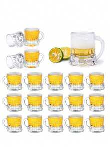 6个装迷你啤酒杯，小型品鉴杯，威士忌果汁杯，生日烧烤啤酒节单身派对用品 - 無色 - 查看 9