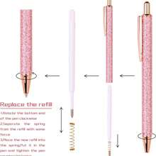 1pc Shiny Metal Retractable Ballpoint Pen, Creative Smooth Writing Pen, Quality Stationery For Students, Office And Daily Use - A - View 7