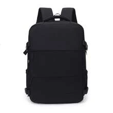 1pc Multi-Color Solid Nylon 180° Full-Open Large Capacity Shoe Compartment Multi-Pocket Zipper Closure Handbag Suitable For Air Travel And Vacation - Multicolor - View 17