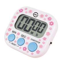 1pc DIY Floral Sticker Mini Timer, 8 Body Styles To Choose From, Digital Time Display, Minute/Second Adjustment, Start/Stop/Reset, Magnetic Attachment, Suitable For Kitchen, Study, Fitness, Office - Batteries Not Included (Random Sticker) - Multicolor - View 17