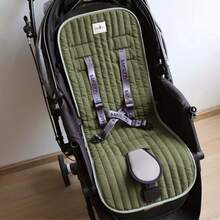 1pc Quilted Breathable Soft Comfortable Baby Stroller Seat Cushion, Suitable For All Seasons - Multicolor - View 3