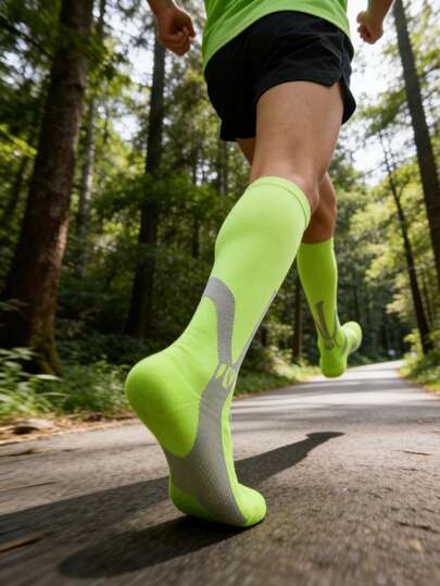 3/6 đôi tất thể thao nén dành cho nam, kiểu dáng thường ngày, đa năng.