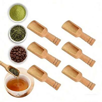 1/6PCS/Set Mini Matcha Tea Scoop, Suitable For Tea Enthusiasts To Scoop Matcha Powder And Tea Leaves, A Component For Gongfu Tea, Multi-Functional Kitchen Salt, Sugar And Seasoning Spoons