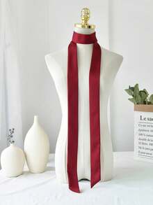 1 chiếc băng đô cài tóc màu trơn thanh lịch, kiểu dáng tối giản, mảnh mai, dài, phụ kiện chuyên nghiệp, thích hợp cho bãi biển và kỳ nghỉ. - Đỏ - Xem 7