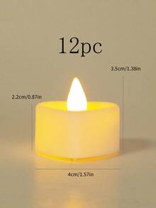 Nuova Candela Elettronica Venduta Molto Bene Oltre Confine, Luce LED Realistica per Compleanno, Proposta Romantica, Decorazione Atmosfera Romantica, Adatta per Feste, Celebrazioni, Matrimoni, San Valentino, Ognissanti, Ringraziamento, Decorazione Natalizia, Decorazione da Tavolo per Ristoranti - Piccolo Cuore - Visualizzare 10