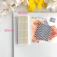 Checkerboard Pattern Line Series Soft Clay Jewelry Making Molds, Used For Making Checkerboard Earring Molds, Line-Shaped Polymer Clay Cutting Tools, Creative Jewelry DIY Earrings 3D Embossing Cutting Mold - White - View 11