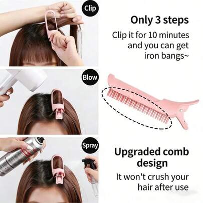 Fluffy Root Clips, Hair Volumizing Magic Tool, Bangs Curling Roll, High Cranium Forehead Hair Clips, Curling Iron