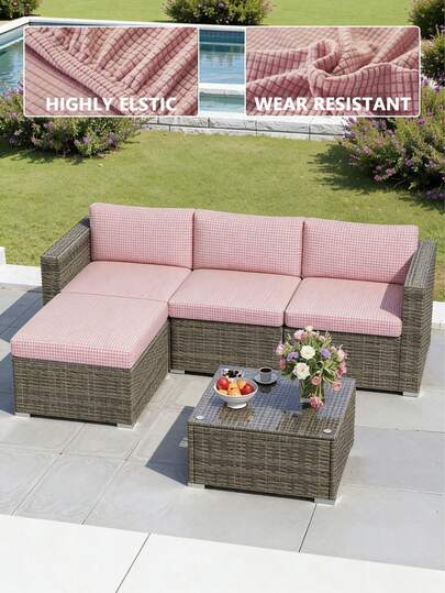 1 chiếc vỏ đệm ghế sofa bằng nhung bắp dày dặn, co giãn, màu trơn, đa năng.