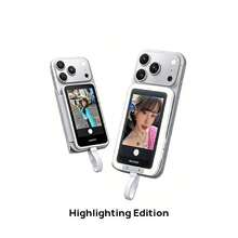This Phone Features A Rear-Mounted Selfie Display Screen With Touchscreen Projection, Making It Ultra-Thin And Portable. It's Plug-And-Play, Compatible With Both Apple And Android Devices, And A Must-Have For Selfies. - White - View 13