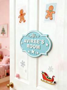 Placa de puerta personalizada, placa de identificación personalizada, letrero de exhibición de nombre, decoración de dormitorio o interior personalizada, fácil de instalar y decoración de puerta interior de moda - Multicolor - Ver 9
