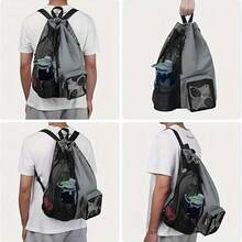 Mochila grande de tela de 40L, adequada para natação, fitness e equipamentos esportivos - Multicolorido - Visão 11