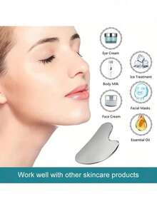 一套冰滚轮+刮痧板——有助于减轻面部和身体浮肿，消除血瘀，促进血液循环，滋养肌肤，减少皱纹，提升肌肤弹性，提亮肤色。冰敷按摩还能缓解身体酸痛和疲劳。适用于居家护肤、SPA、旅行、校园和办公室等多种场合。 - A - 查看 7