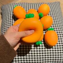 1pc Hot Selling New Carrot Squeeze Toy, Realistic Vegetable Slow Rebound Stress Relief Ball, Soft & Squishy, Super Stress-Relieving, Perfect Gift For Holidays, Birthdays, Hobby Enthusiasts - 彩色 - 查看 6