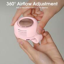 Rechargeable USB Mini Bladeless Waist Fan, 3-Speed Quiet 360° Airflow Personal Cooling Device, Suitable For Workers And Students In Summer - Waist Fan - View 6