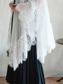 1 pieza Pañuelo con bordado de flor de anacardo, pañuelo de gasa transpirable, diadema curva - Multicolor - Ver 1