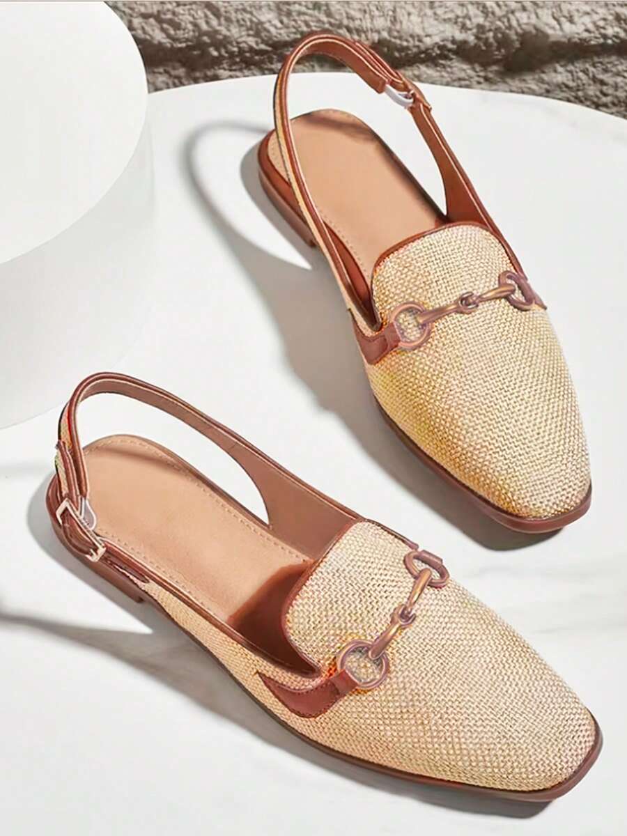 Dép bệt nữ, họa tiết Paisley, dép quai ngang bằng vải, kiểu dáng thường ngày đi biển, thích hợp cho mùa hè ngoài trời. - màu nâu - Xem 1