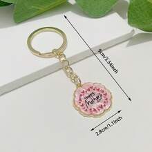 EBUDAE 1 PC Mother's Day Keychain, Happy Mother's Day Keychains With Floral Patterns, Sweet Keepsake Key Ring Gift For Mom Grandma, Purse Backpack Accessory - Multicolor - View 3