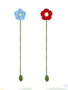 Handmade Crochet Bookmarks, Handcrafted Gift Ideas, Suitable For Book Lovers, Pastoral Style Comfortable Crochet Bookmarks, DIY Decorations, Can Be Used As Hanging Decorations, Curtain Clips, Keychains, Etc. - Multicolor - View 15