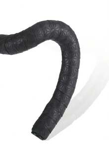 1 Pair Road Bike Handlebar Tape, Anti-Slip Shock Bar Tape With PU Anti-Vibration Wrap, Bicycle Handlebar Durable Tape - 黑色 - 查看 2