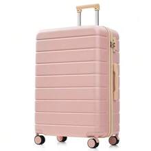 Luggage Set, M-L-XL Set, ABS Hard Shell Suitcases, Durable Luggage Sets, Suitcases With Spinner Wheels And Lock, With Toiletry Bag - Pink - View 10
