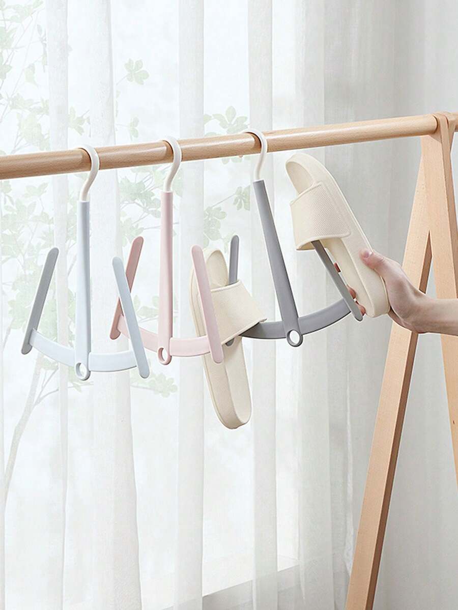 1 chiếc giá phơi giày bằng nhựa, giá phơi giày hình cây nhỏ tối giản, giá treo đa năng có thể xếp chồng lên nhau, chắn gió, giá phơi giày ban công. - Nhiều màu - Xem 1