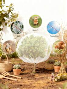 Large Size Garden Netting Fruit Tree Anti-Bird Net Bag, With Drawstring Plant Protection Net, Anti-Bird, Anti-Insect, Anti-Squirrel Barrier, Polyester Net Suitable For Grape, Mango, Apple, Peach, Tomato, Outdoor Gardening Plant Protection Supplies - View 7