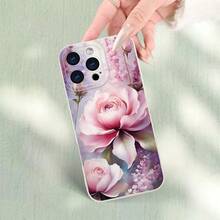Funda para Teléfono - Una funda para teléfono con diseño floral de rosas rosadas, compatible con iPhone 17, 16, 15, 14, 13, 12, 11, XS, XR, X, 7, 8 Plus, Pro Max y Mini.Un Regalo Ideal para tu Novia, Novio, Amigos y Familiares en las Fiestas - color - Ver 2