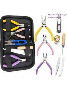 1pc Jewelry Making Tool Kit, Includes Jewelry Pliers, Jump Ring Opener, Awl, Wire Cutter, For Jewelry Repair & Crafting - Multicolor - View 8