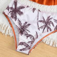 Family Matching Swimsuits Two Piece Bikini Set Ruffles Bathing Suits Mommy And Me Matching Swimwear Father And Son Matching Swim Shorts Men And Boy Swim Trunks Summer Vacation Beachwear - 女孩 - 查看 5