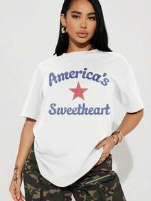 Camisetas Gráficas Dodgers para Mujer, Cuello Redondo, Manga Larga, Estampado de Béisbol Blanco, Corte Holgado, Ropa Casual Urbana, Primavera Verano, 100% Algodón - Blanco 2 - Ver 2