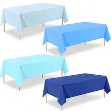 4/6片装一次性塑料桌布 – 加厚派对桌布，适用于婴儿派对、生日、婚礼、自助餐 – 混合绿色和蓝色色调（浅绿色、青柠色、草绿色、深绿色、浅蓝色、天蓝色、蓝色、深蓝色） - 彩色 - 查看 15