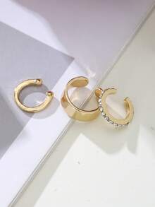 3 chiếc khuyên tai nữ điều chỉnh được, không cần xỏ lỗ, kiểu kẹp sụn tai. - Hoa tai - Xem 3