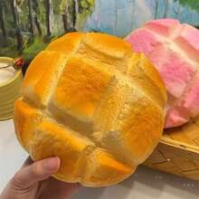 超大号柔软可捏菠萝面包玩具 - 超大尺寸,柔软多汁,缓慢回弹,缓解压力,感官玩具,适合办公室和学校使用,悄悄缓解抑郁情绪 - 彩色 - 查看 2