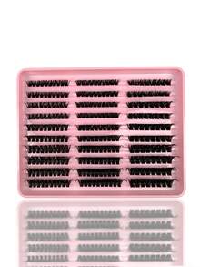 280簇，蓬松柔软睫毛，60D-80D-100D，9mm/11mm/13mm/15mm/17mm混合长度预制扇形俄式浓密3D簇状睫毛嫁接套装，单根睫毛，仿晒，簇状睫毛，睫毛簇，精致礼品，新手友好型睫毛簇，单根睫毛，假睫毛，假睫毛 - D - 查看 8