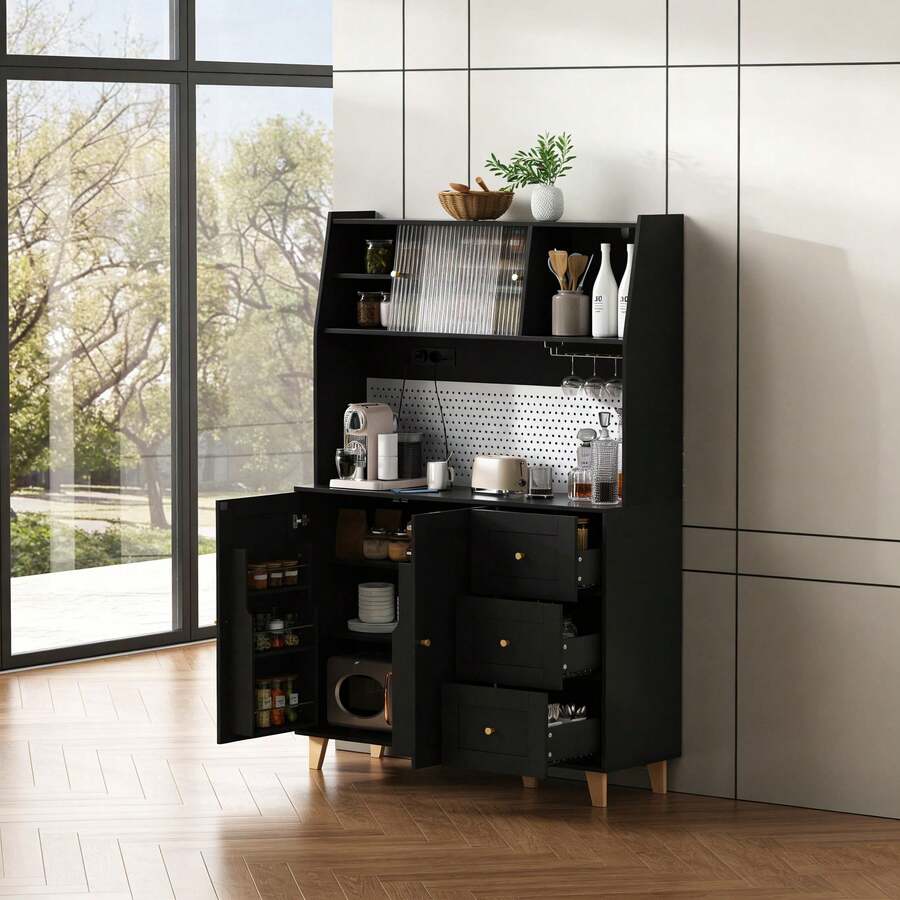 Buffets & Sideboards - Black + MDF - View 1