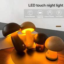 1pc Adjustable LED Mushroom Desk Lamp, Suitable For Bedroom, Kids Room And Living Room, Creative Home Decor, Warm Ambiance, Perfect Bedside Night Light, Unique Gift (3 Brightness Levels Upgraded) - Warm Light - View 6