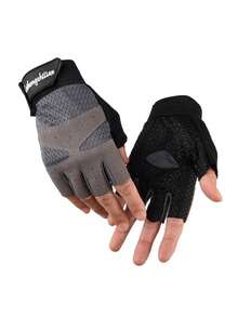 1 Pair Fitness Half Finger Gloves, Anti-Slip Breathable Mesh For Weightlifting, Outdoor, Cycling - Multicolor - View 10