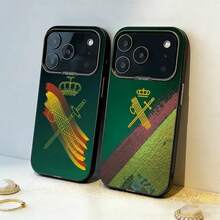 Funda para teléfono con emblema de la  de España para iPhone 17, 16, 15, 14, 13, 12, 11, Pro, MAX, blanca mate, a prueba de golpes. - Gris - Ver 1