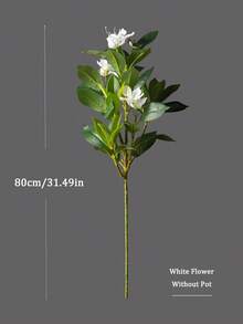 80-120厘米大型人造榕树，带热带棕榈叶，塑料仿真榕树枝，不含花盆，适用于家居、花园、派对、情人节装饰，1棵 - 綠色 - 查看 10