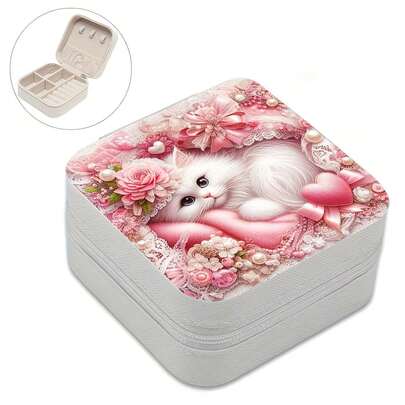 Hộp đựng trang sức tranh đính đá họa tiết hoa rực rỡ, bộ tranh đính đá bao gồm các viên đá cắt kiểu độc đáo, hộp đựng trang sức di động phù hợp để sắp xếp nhẫn, dây chuyền, vòng tay và làm hộp quà tặng, một món quà trang trí ngày lễ sáng tạo lý tưởng.