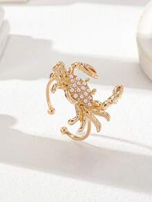 1 chiếc nhẫn đeo ngón chân hình cua dễ thương, trang sức chân thời trang phong cách Boho cho mùa hè, đi biển và du lịch dành cho nữ. - Vàng - Xem 4