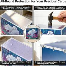 5MM Heavy-Duty Sealed Trading Card Box (1-Pack) - Ultra-Durable Acrylic Case For Holo Foil Cards, Premium Acid-Free Holder For Vintage Trading Cards, Crystal-Clear Dustproof Display For Lenticular 3D Cards, Airtight Tribute Card Storage Box, Professional TCG Card Storage Solution, Ideal For Standard/Sports/Game/Collectible Cards, Scratch & UV Resistant, Stackable Design For Long-Term Preservation, Perfect Gift For Card Enthusiasts & Hobbyists, Shields Against Dust, Moisture, Fading And Wear - Trading Card Box - 查看 5