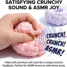 1PC Ice Skin Sand Stress Ball, Crunchy Fidget Squeeze Toy For Anxiety & ADHD, Party Classroom Gift - 1 - View 5