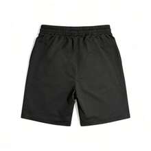 C1AmiS1eta De Matcha De Té Verde, Rega1lo Vintage De Matcha, Matcha R, Rega1lo R ParYoung And  Street Style Shorts, Simple And Chic, With Elastic Waistband And Drawstring Pockets. Simple And Casual, Street Fashion, Versatile For Everyday Wear, And A Great Holiday Gift. - 黑色 - 查看 3