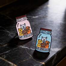 [Dog Brooch & Badge] Cross Border New Cute Dog Shaped Alloy Drip Oil Brooch, Dog Badge In Bottle, Clothing And Accessories Wholesale - Pink Color - View 5