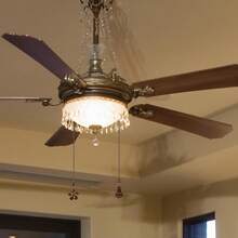 Ceiling Fan Pull Chain Set, 4 Pieces Bulb And Fan Pattern Pull Chain Extension, 12 Inch Chain Extender With Ball Chains Connector - Five-blade Fan - View 3