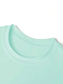 3pcs/Set Tween Girls' Solid Color Short Sleeve T-Shirts, Suitable For Tween GirlsSummer Tops, Young Student Clothing - Multicolor - View 4