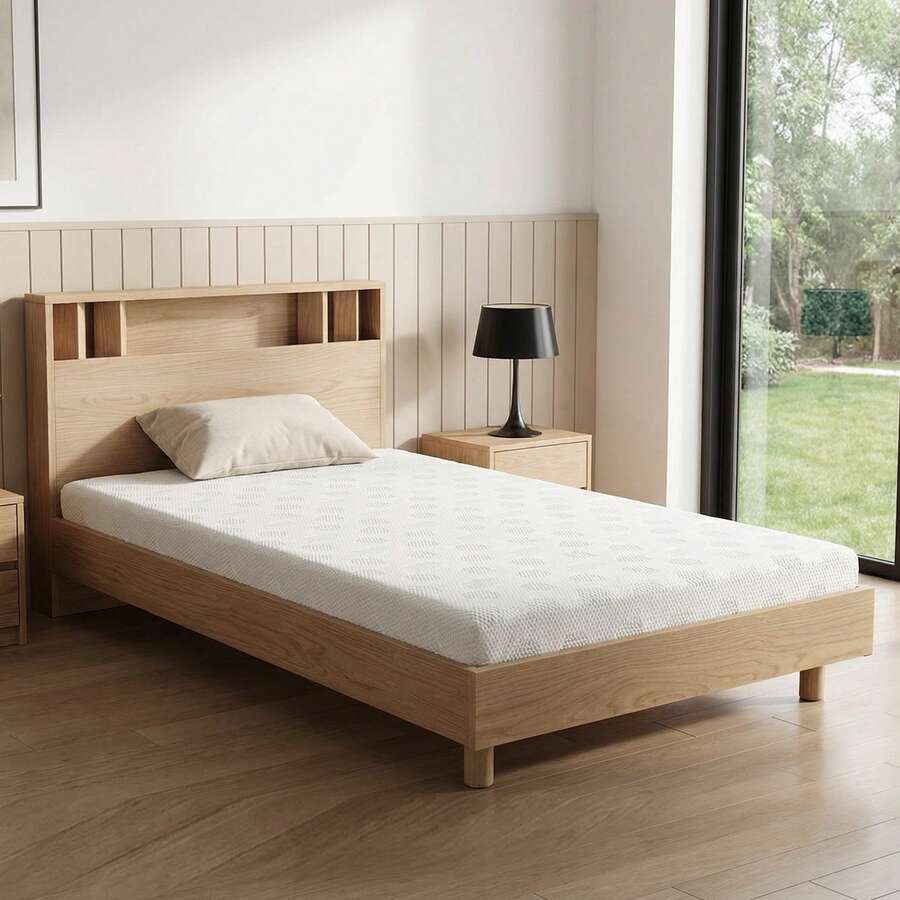 Premium White Memory Foam Mattress,Advanced White Memory Foam Mattress, Breathable Single Mattress In Bedroom And Guest Room, Comfortable Sleeping Solution - 白色 - 查看 1